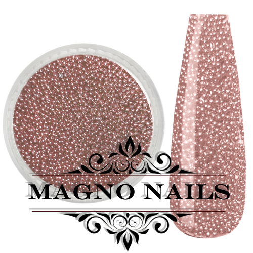 Nail Art Glasperlen - Glas Beads - altrosa metallic Nägel Nail art Nailart Nageldesign Nagel